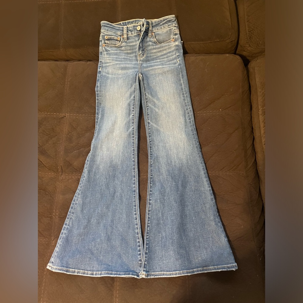 American Eagle festival flare jeans size 000 short